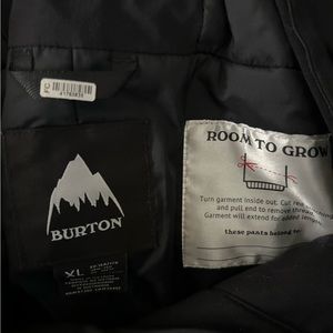 Xl burton bib snow pants. Black
